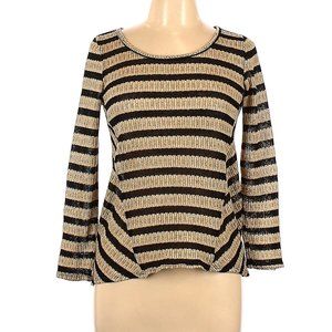 AB Studio Striped Pullover Sweater Size M